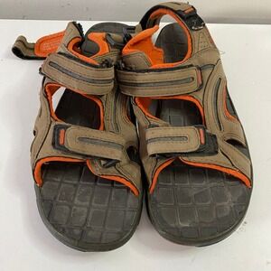 Ozark Trail Hiking Sandals Mens 9.5 Brown Orange Adjustable Straps